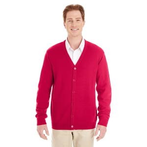 Harriton Men's Pilbloc™ V-Neck Button Cardigan Sweater